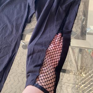 Black Torrid Side Fishnet Leggings Size 4- never worn